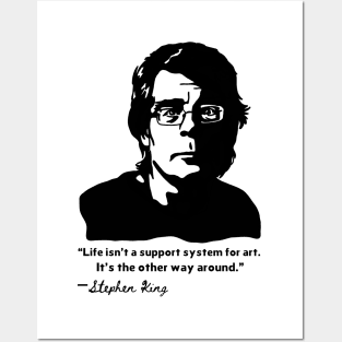 Stephen King Portrait and Quote Posters and Art